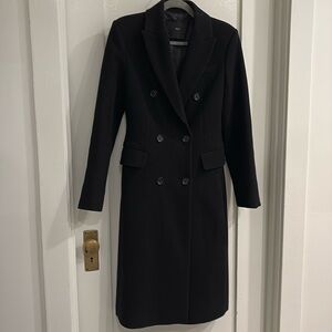 MNG Wool Blend Tailored Double Breasted Coat